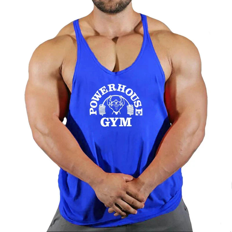 Men Gym Stringer Vest Sleeveless Bodybuilding Fitness Tank Top Workout Singlet