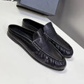 Women Leather Mules French Style Slip On Flat Slides Casual Plus Size 34-43 2026