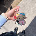 Hello Kitty Color Changing Keychain Cartoon Bag Charm