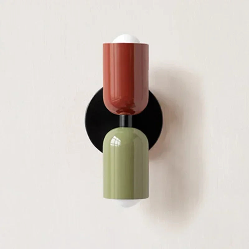 Nordic Colorful Wall Lamp Bedside Macaron Style Bedroom Corridor Lighting Decor