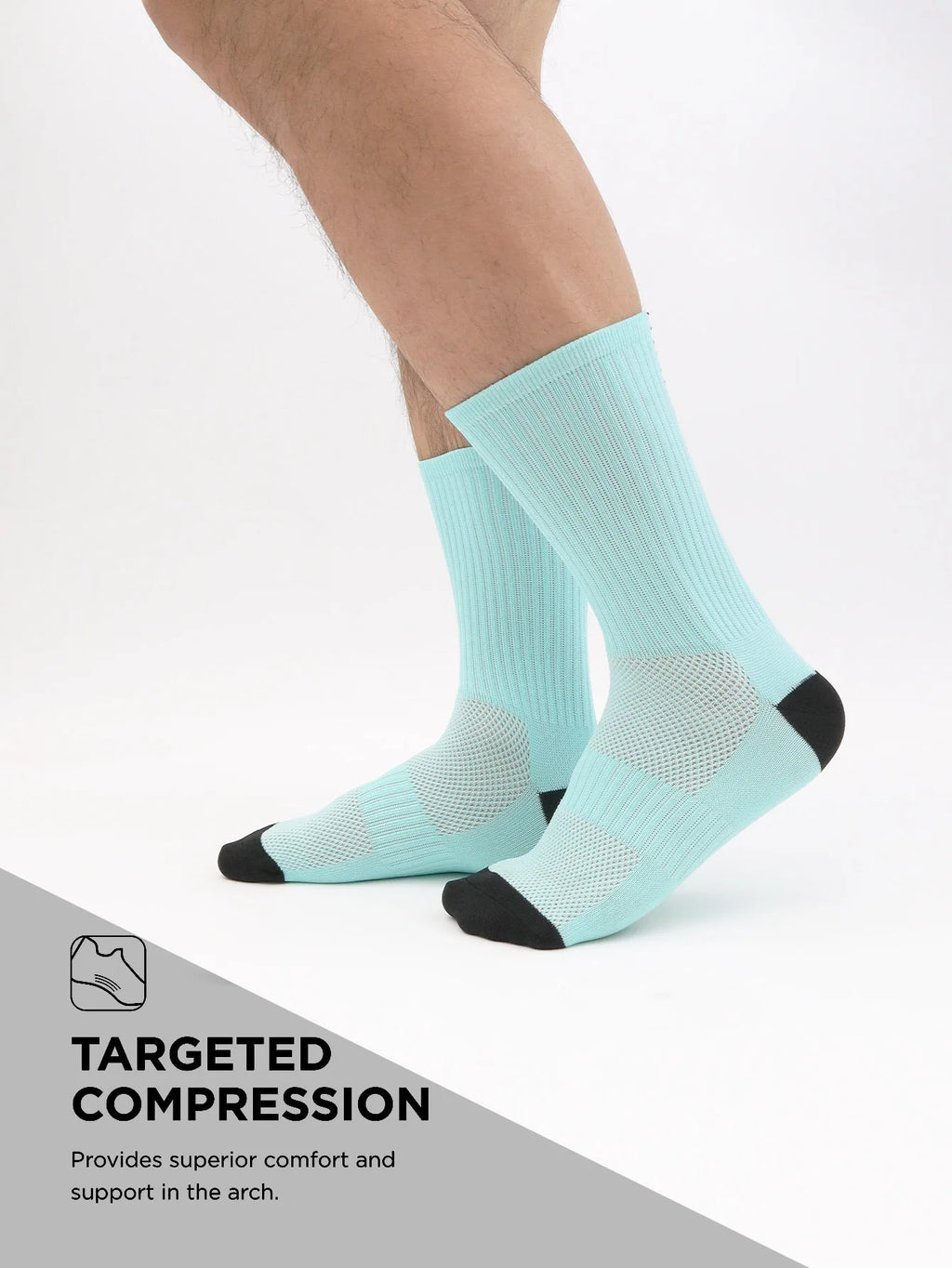 Compression Cycling Crew Socks Breathable Sports Running Hiking Bike Socks 1 Pair