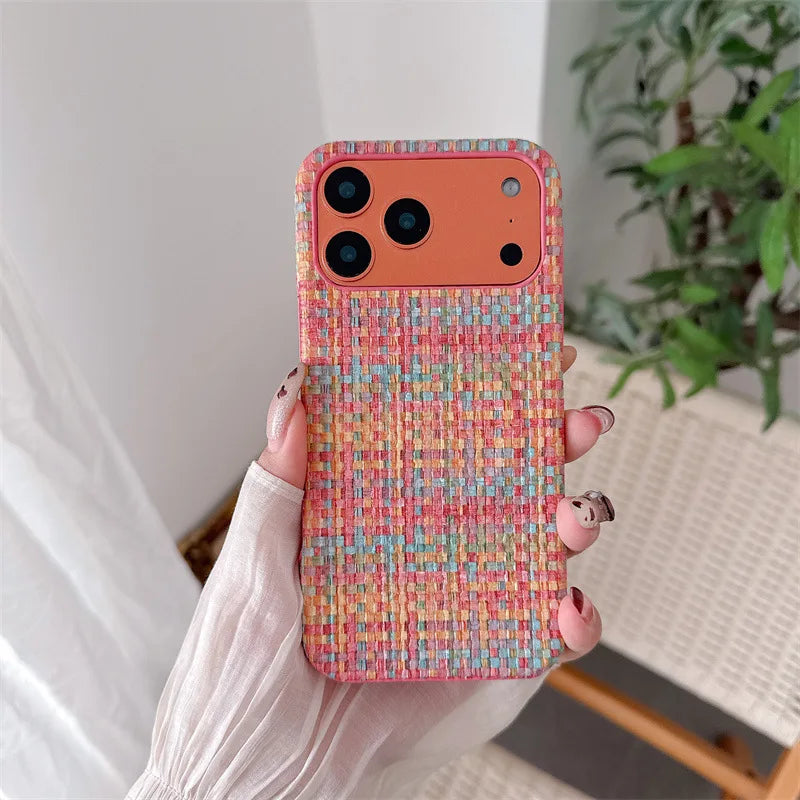Weave Pattern Magnetic Anti Drop Heat Dissipation Scratch Resistant iPhone Case