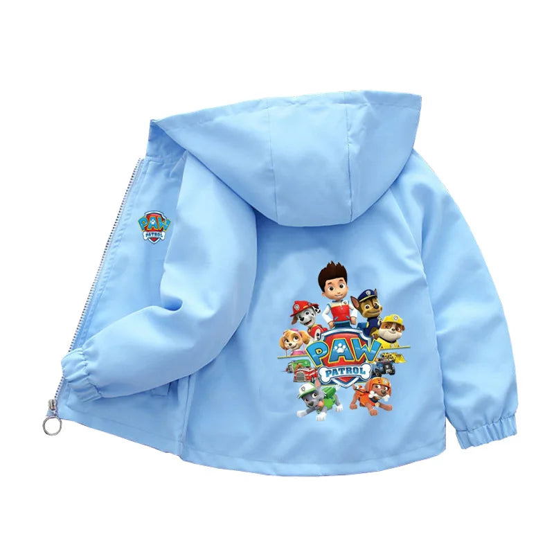 Kids Cartoon Rescue Pup Hooded Jacket Spring Autumn Sports Coat 1 to 10 Years