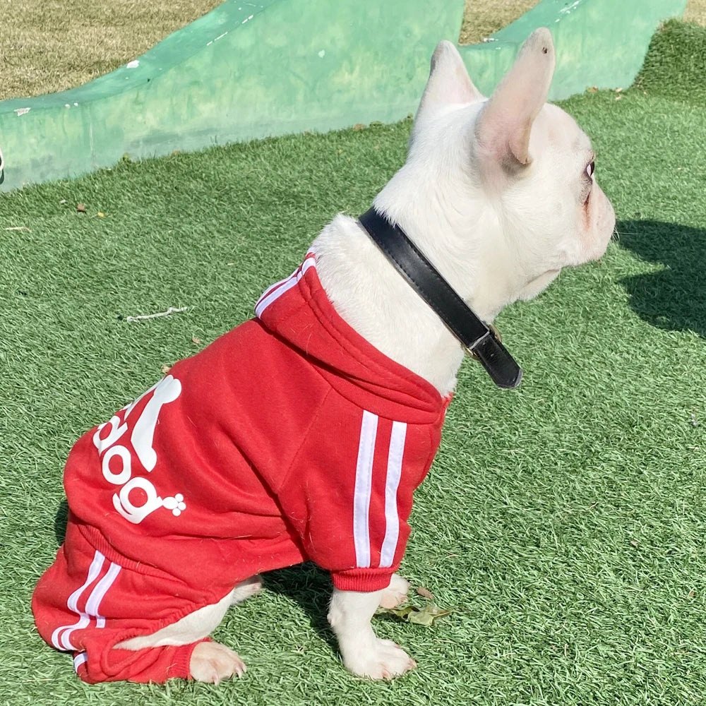 Cute Dog Hoodie Jumpsuit – Sport Outfit for Small Dogs