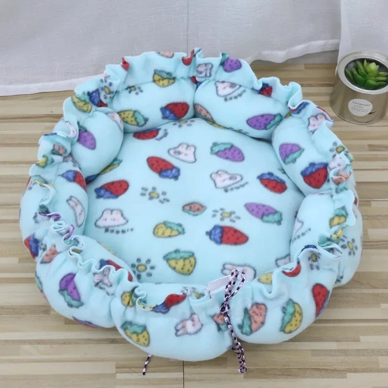 Adjustable Pet Bed Warm Fleece Cat Dog Nest