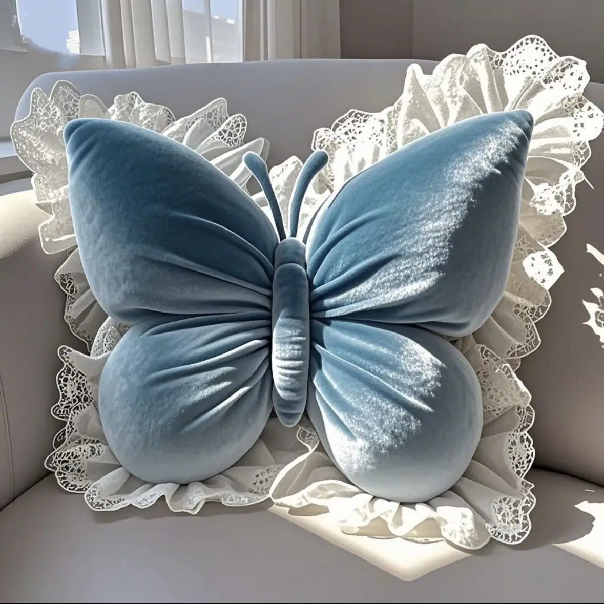 Cute Butterfly Bow Cushion Pillow Soft Decorative Pillow for Sofa Bedroom Car