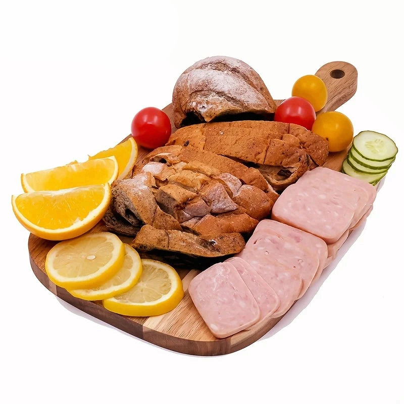 Wooden Cutting Board with Handle for Bread Cheese Fruit Vegetable Food Safe Durable