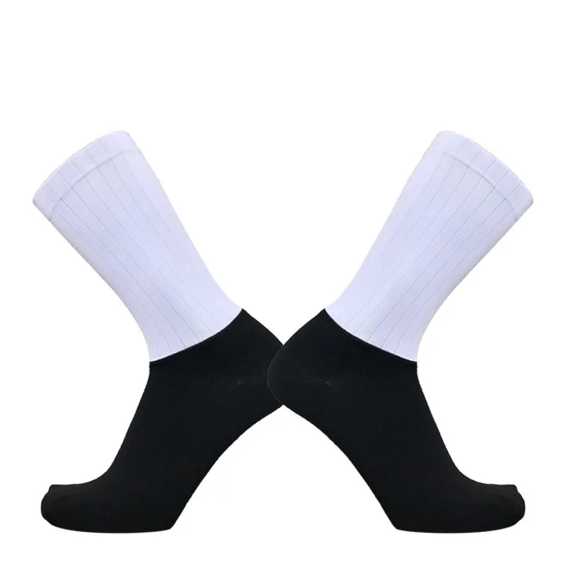 Aero Cycling Anti Slip Silicone Socks Men Breathable Sports Cycling Running Socks