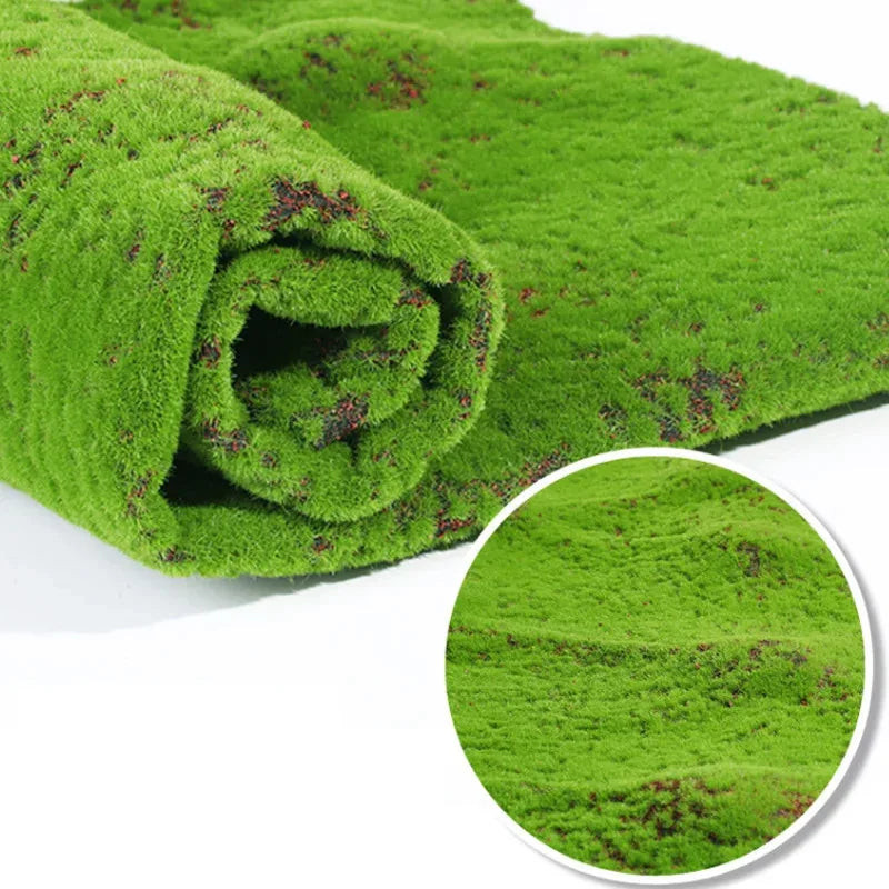 Artificial Grass Rug 50x50cm Fake Moss Turf Mat Garden Wedding Decor Carpet