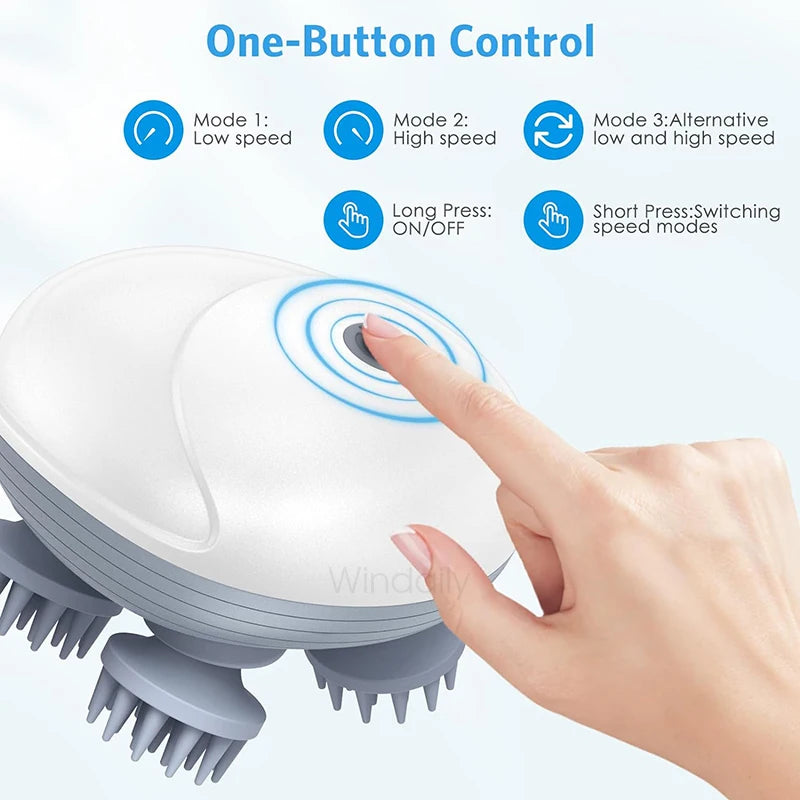 Electric Scalp Head Massager for Neck Shoulder Body