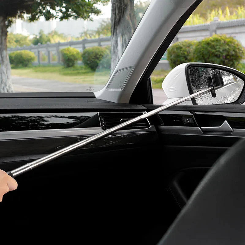 Car Rearview Mirror Cleaning Tool Telescopic Glass Wiper and Window Cleaner