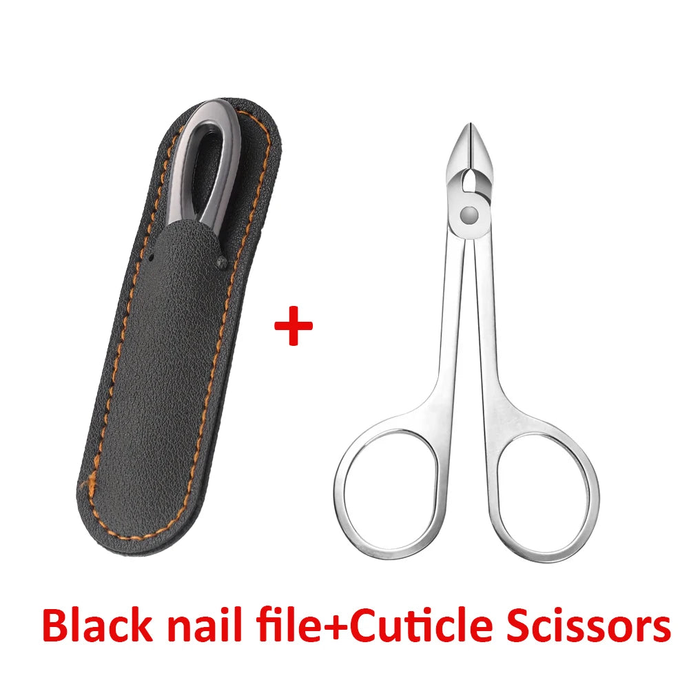 Stainless Steel Diamond Nail File Durable for Finger Toe Thick Nails