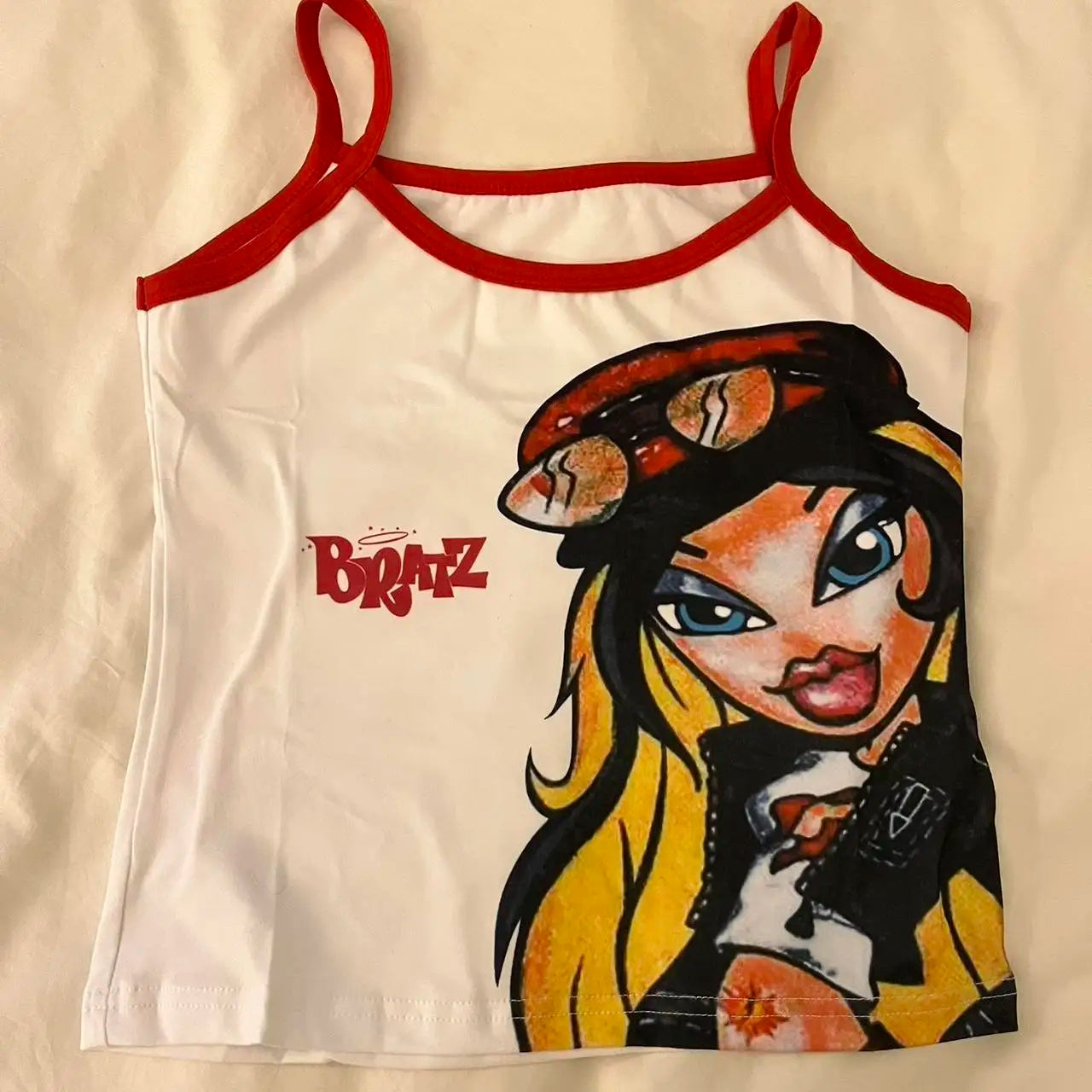Girls Y2K Cartoon Anime Crop Tank Top Summer Streetwear