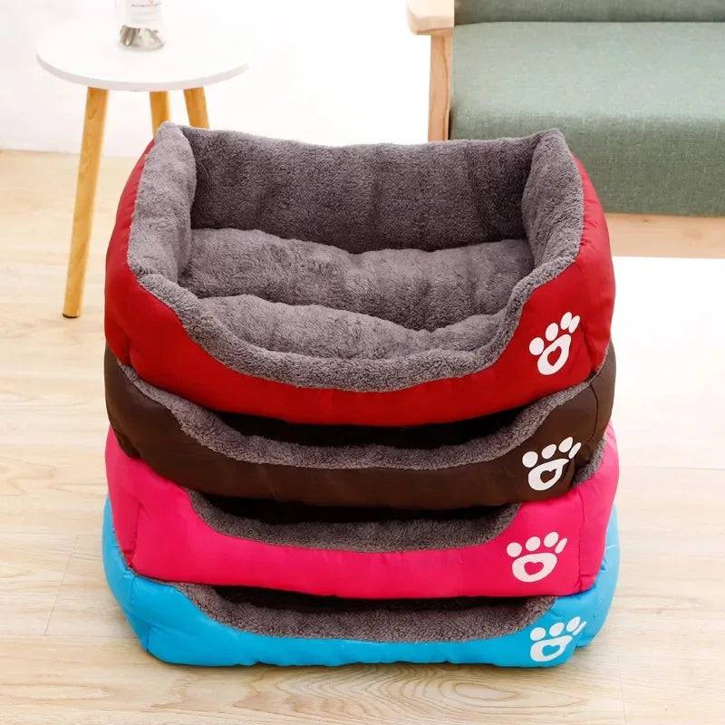 Warm Square Dog Bed for Small Medium Large Dogs and Cats