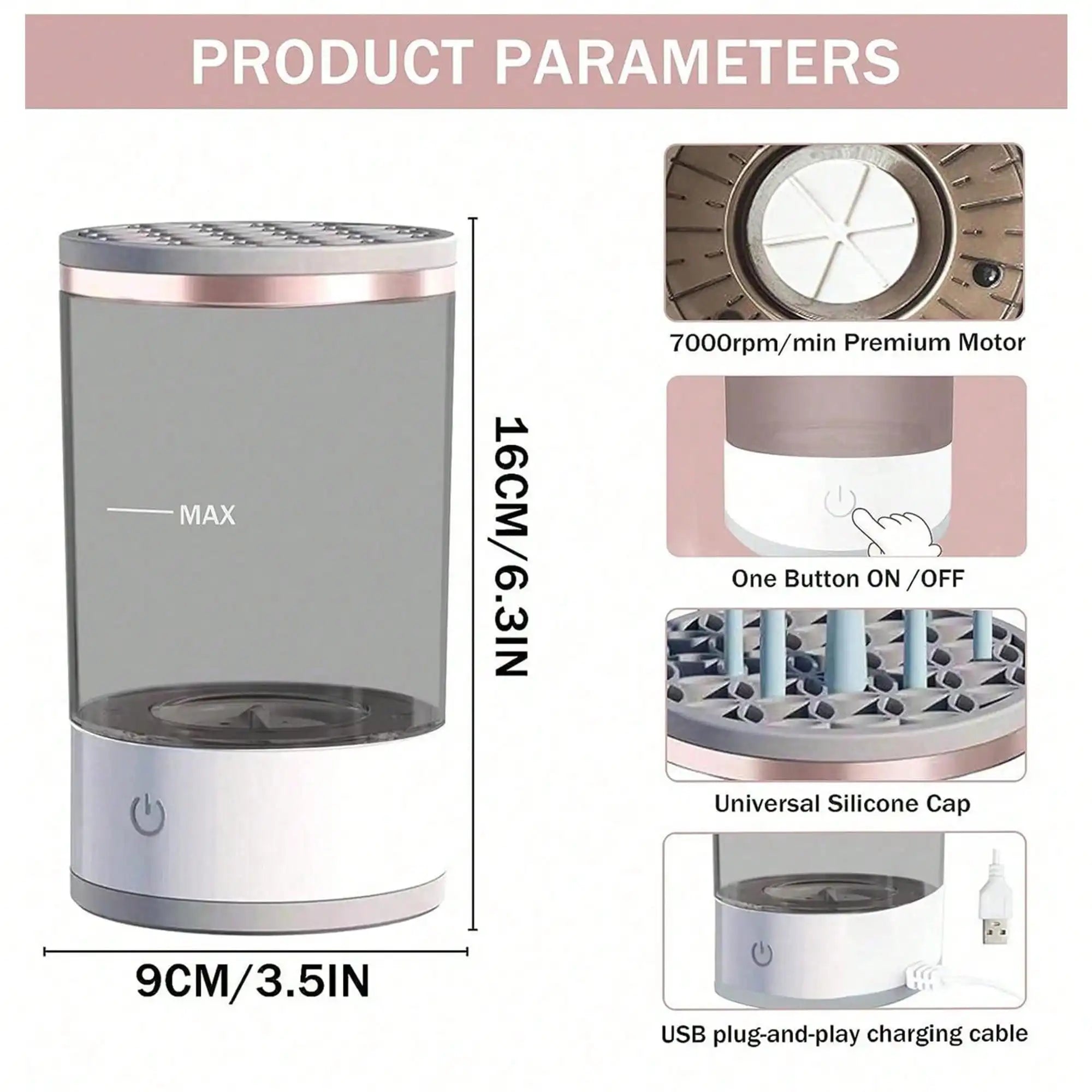 Automatic Makeup Brush Cleaner – Electric Washer & Dryer for Brushes