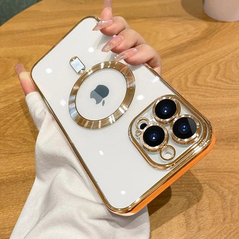 Transparent Magnetic Wireless Charging iPhone Case