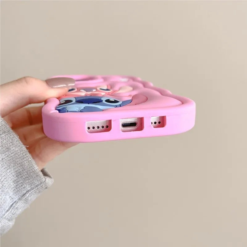 Cute 3D Stitch Silicone Soft Shockproof iPhone Case