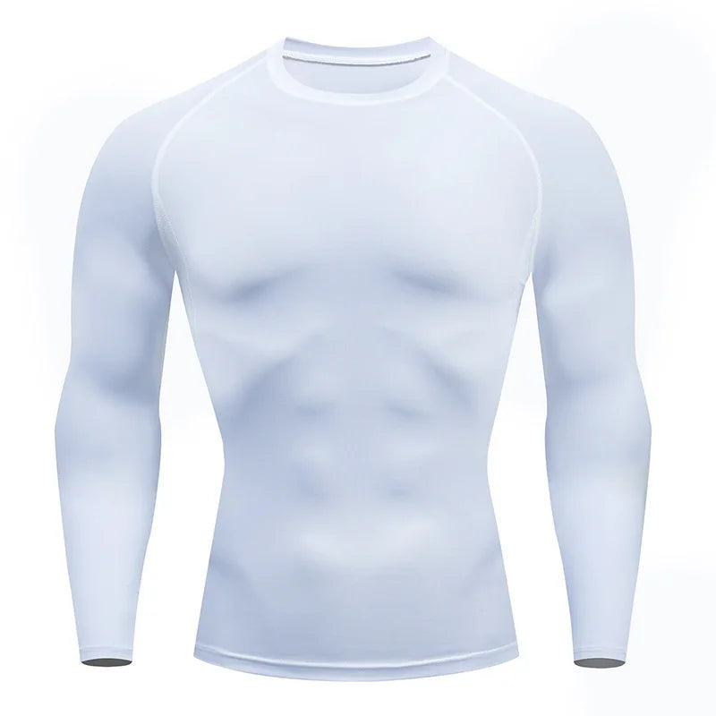 Men Compression Running T Shirt Breathable Gym Training Fitness Tight Sport Tee