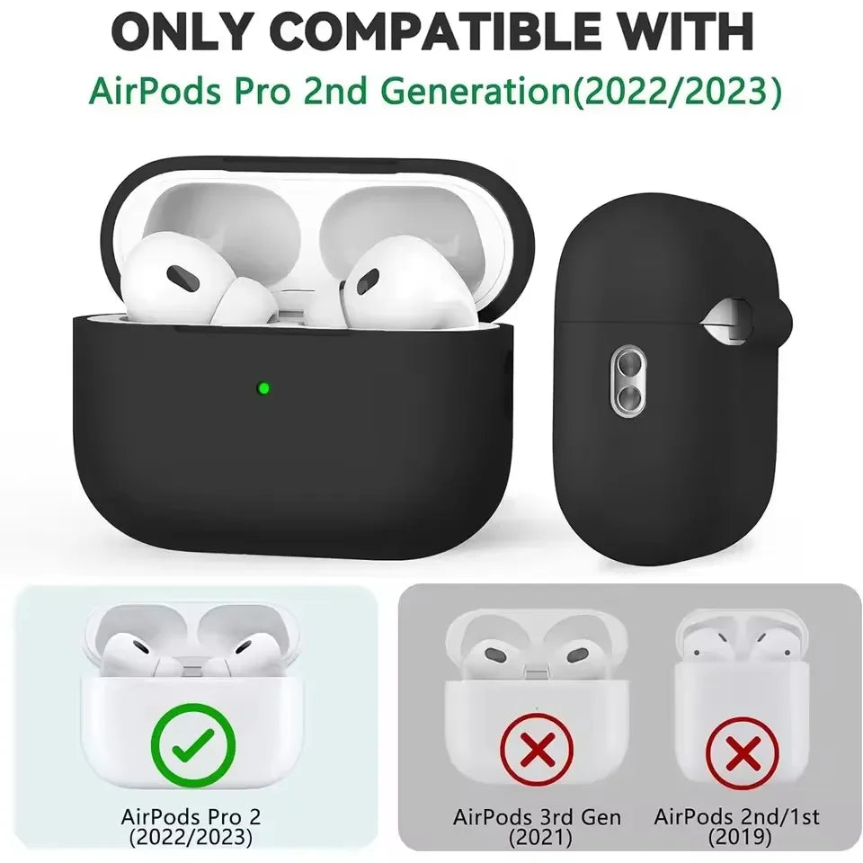 AirPods Pro 2 Case with Cleaning Pen Kit Silicone Protective Cover for AirPods Pro 1 2 Shockproof Wireless Charging Earbuds Case