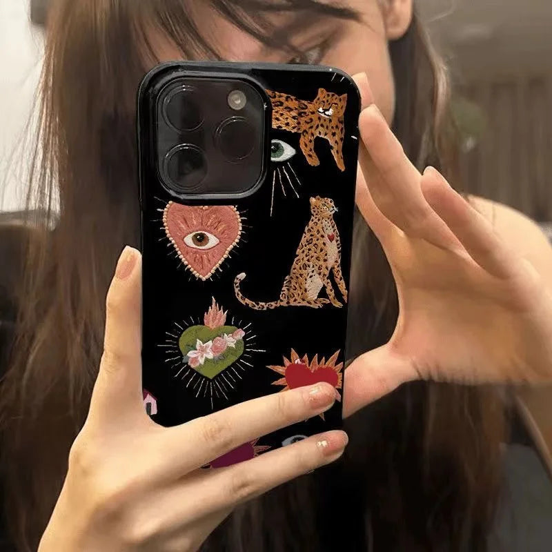 Luminous Graffiti Love Shockproof iPhone Case