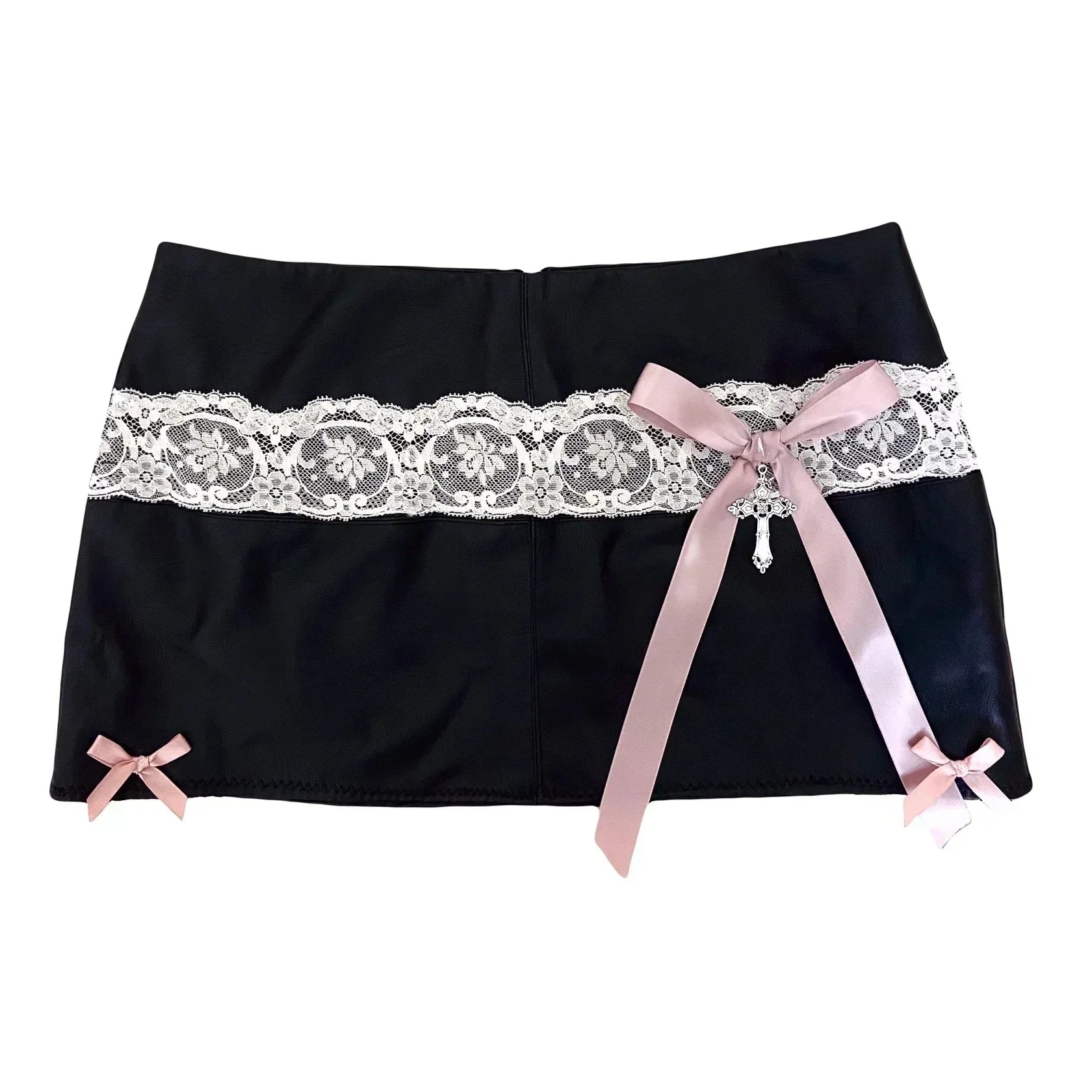Women Y2K Low Waist Denim Mini Skirt Adjustable Waist Gothic Slim Fit Short Skirt