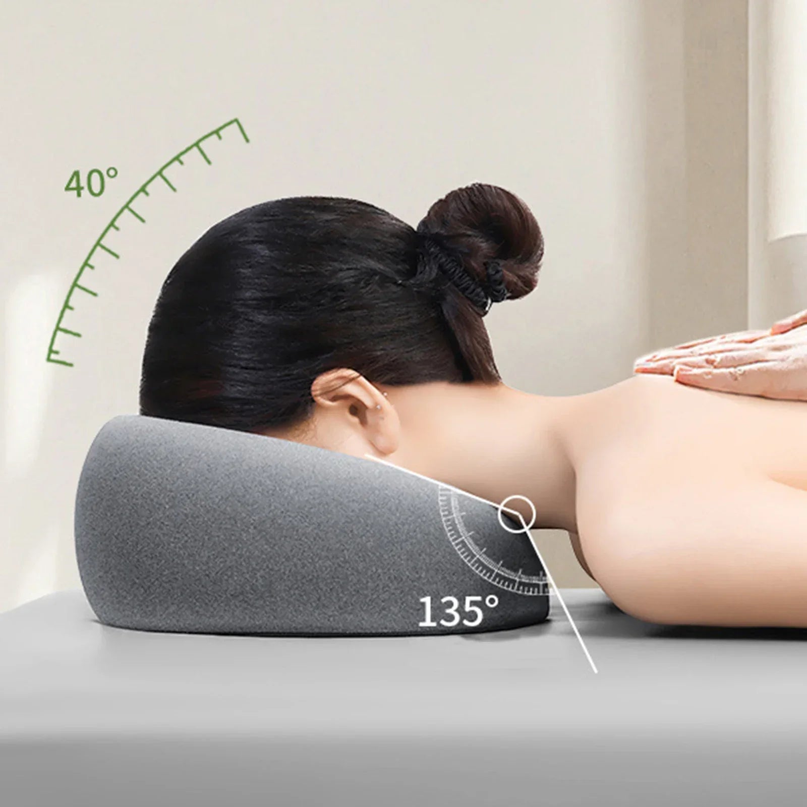 Face Down Memory Foam Pillow Desk Nap Pillow for Massage Beauty Salon