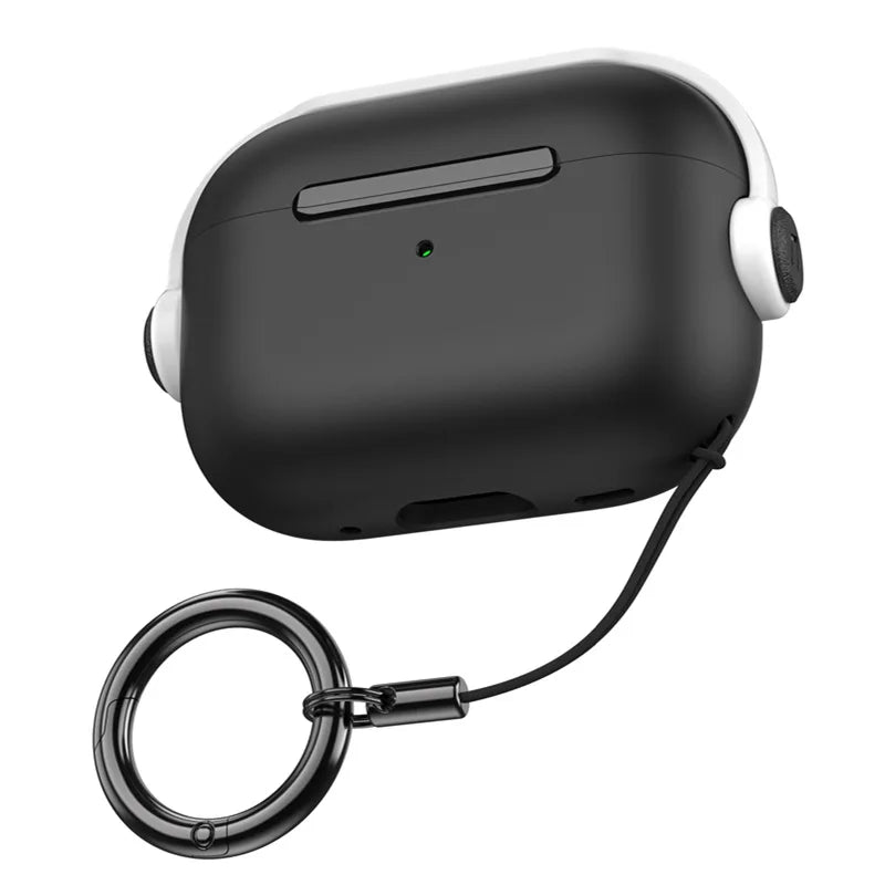 AirPods 1/2/3/4/Pro/Pro 2 Case Shockproof Protective Cover with Lock & Keychain Holder