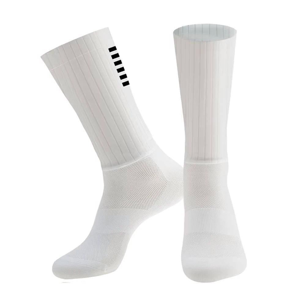 Aero Silicone Cycling Anti Slip Socks Men Running Bike Sports Socks