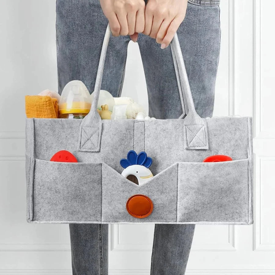 Felt Diaper Caddy Organizer for Baby Toys Diapers