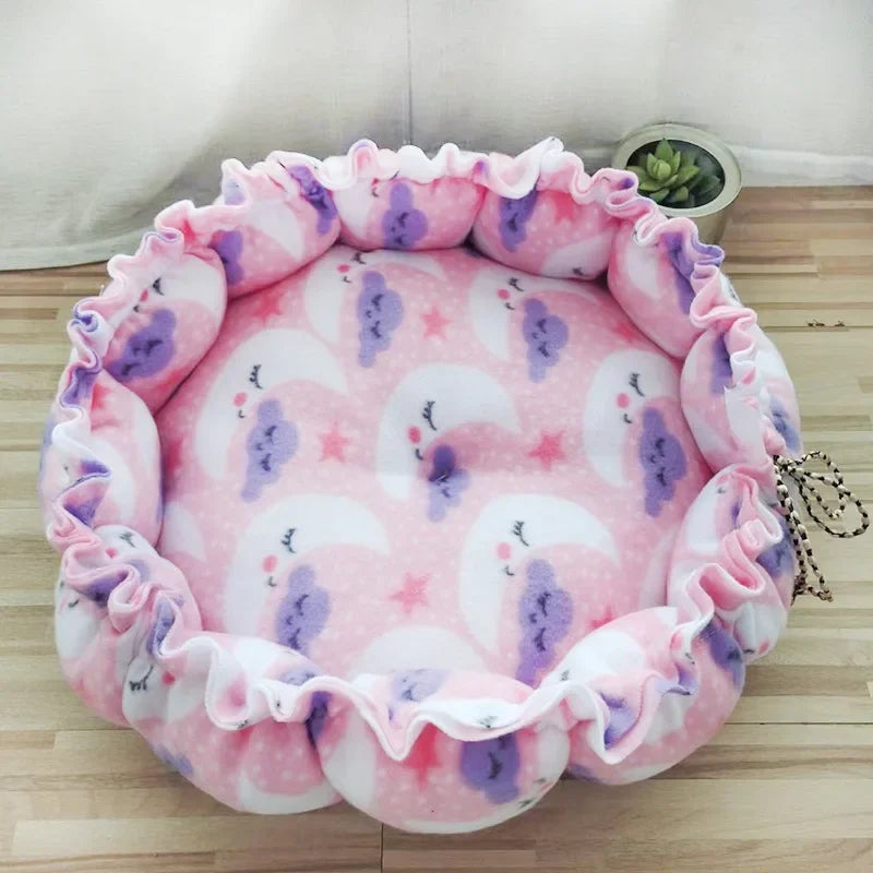 Adjustable Pet Bed Warm Fleece Cat Dog Nest