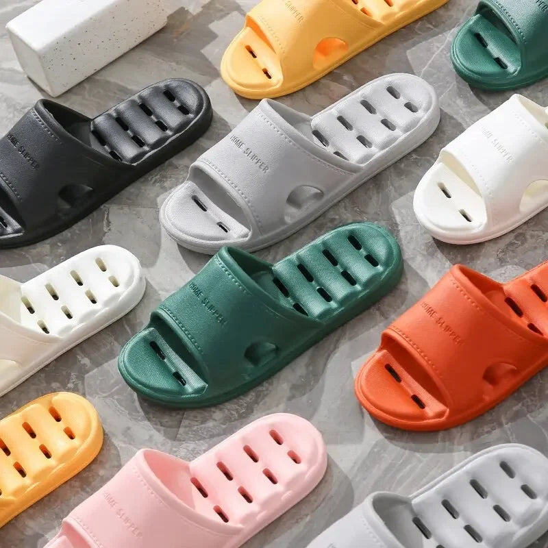 EVA Shower Slippers Non Slip Quick Dry Bathroom Slides Soft Home Slippers Women Men
