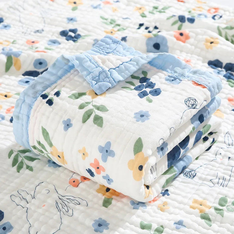 Baby 6 Layer Cotton Gauze Blanket Breathable Newborn Swaddle Bath Towel
