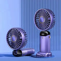 Portable Handheld Fan – Rechargeable Mini Fan with LED Display and 5 Speed Settings