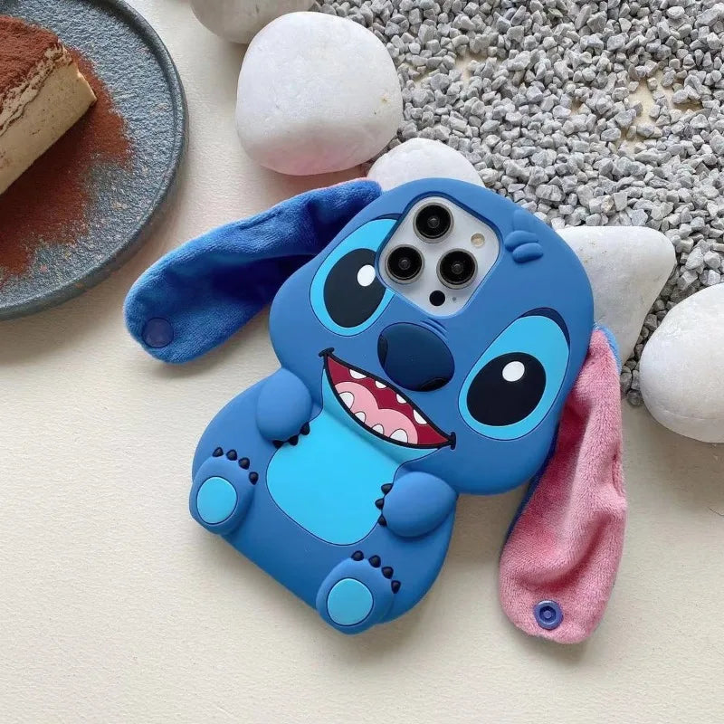 Disney Stitch Big Ear Silicone Shockproof iPhone Case