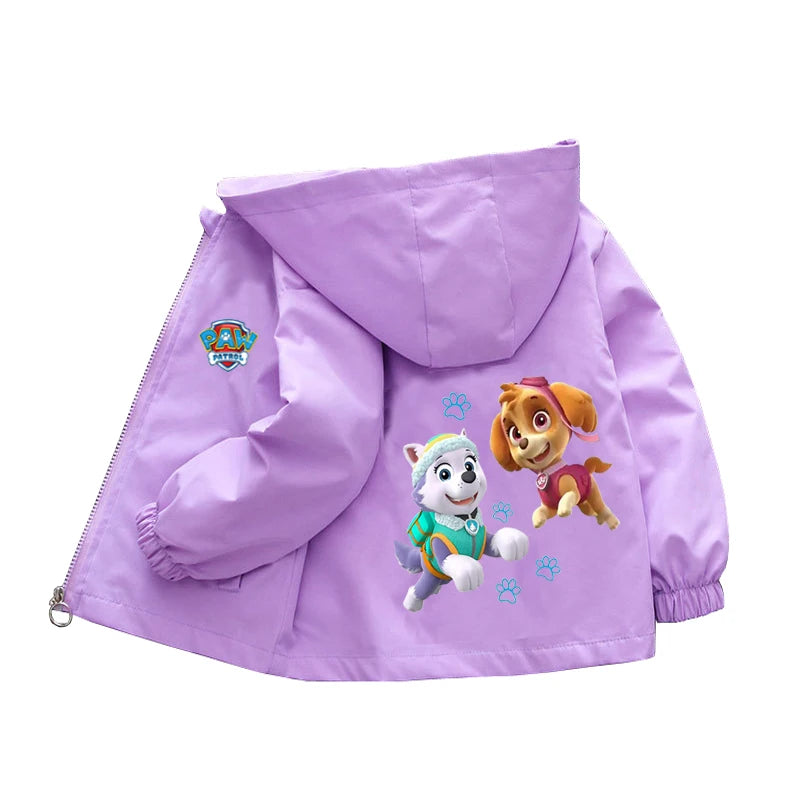 Kids Cartoon Rescue Pup Hooded Jacket Spring Autumn Sports Coat 1 to 10 Years