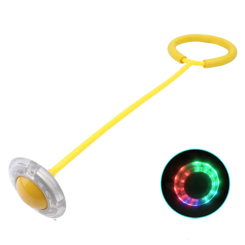 Flashing Jump Ring Bouncing Ball Foldable Kids Skill Toy LED Sports Game