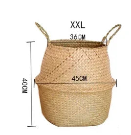 Seagrass Rattan Hanging Basket Flowerpot Laundry Storage