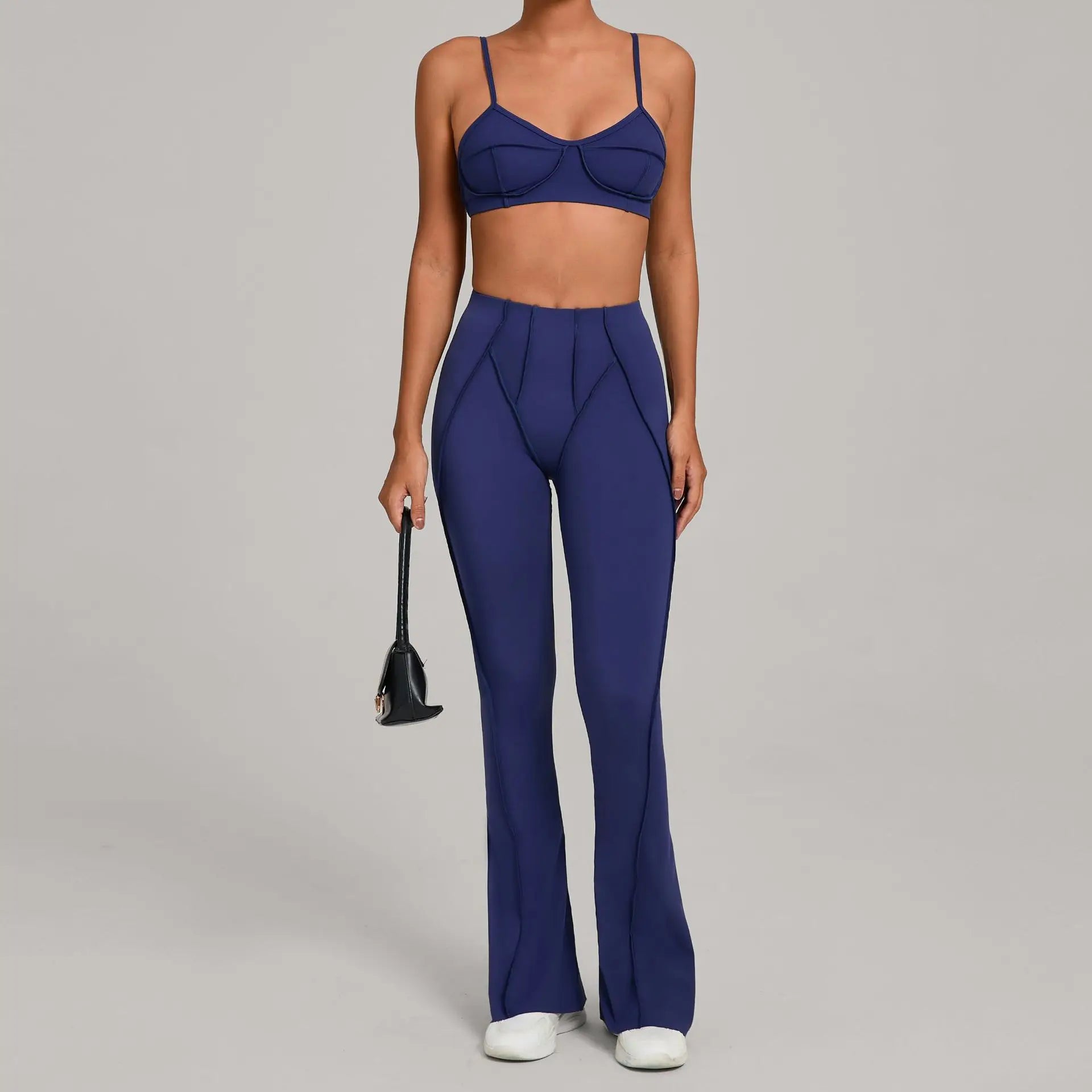 Women Seamless Yoga Set High Waist Hip Lifting Gym Sports Bra & Leggings Suit