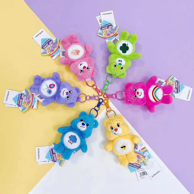 Care Bears Plush Keychain Cute Rainbow Bear Kawaii Toy with Sound