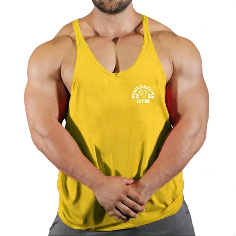 Men Gym Stringer Vest Sleeveless Bodybuilding Fitness Tank Top Workout Singlet