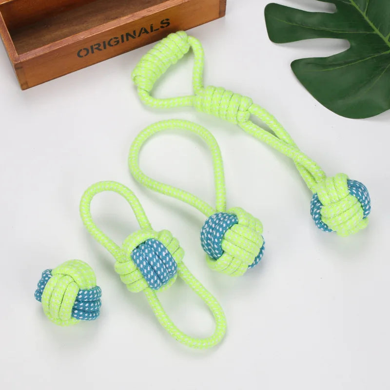 Cotton Rope Dog Chew Ball Toy for Small Large Dogs