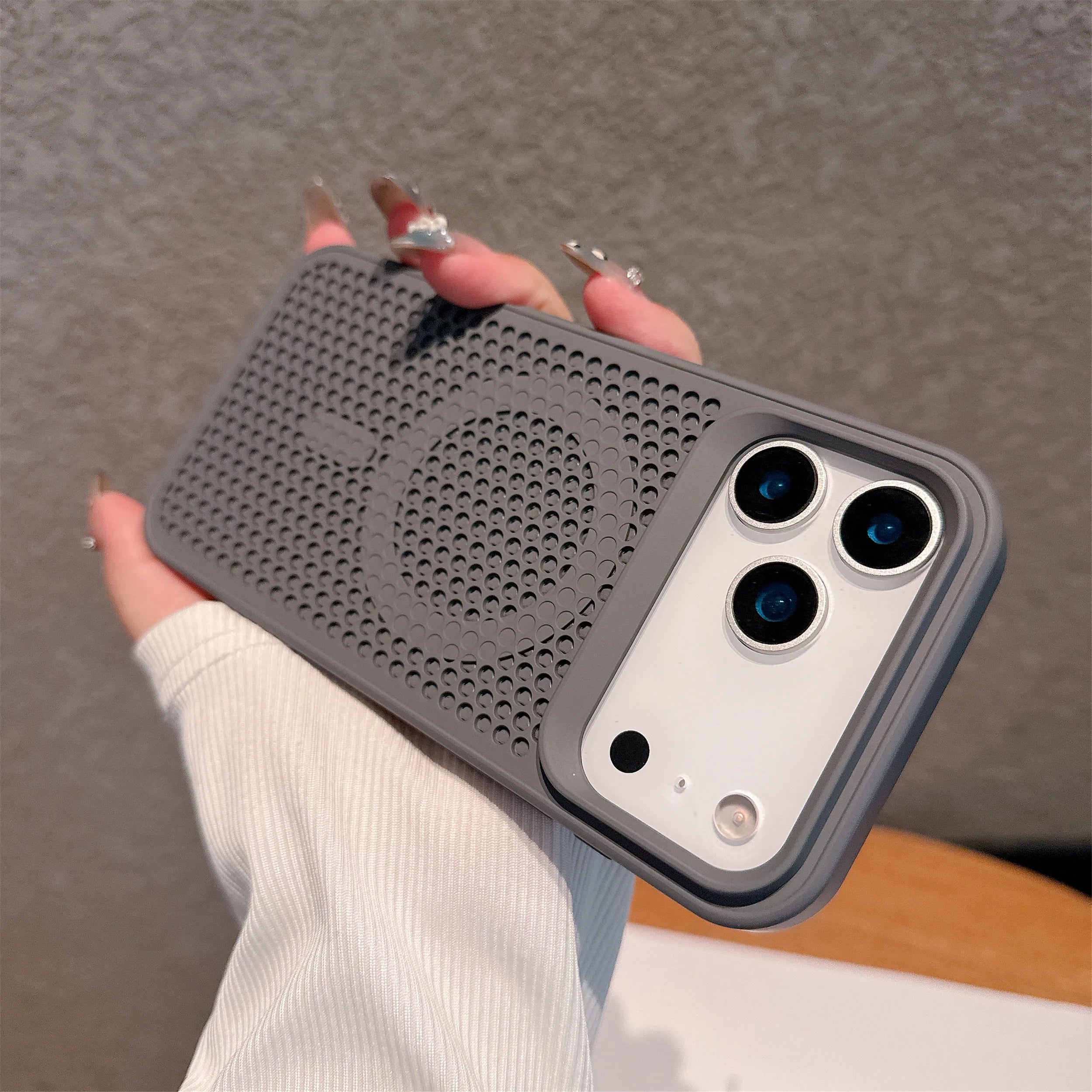 Breathable Mesh Heat Dissipation Magnetic iPhone Case