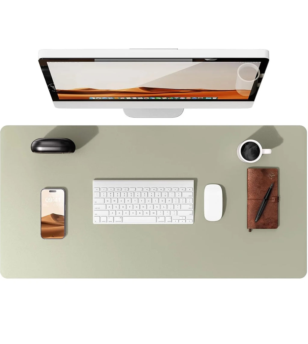 Large PU Leather Desk Mat Mouse Pad Non Slip Office Laptop Desk Protector