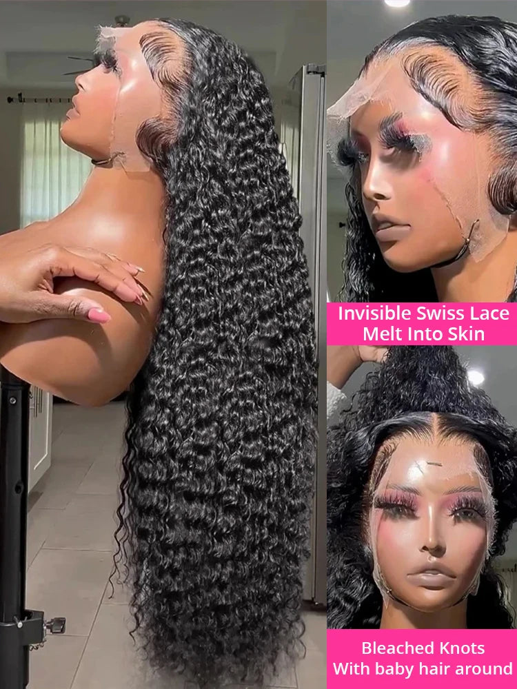 Deep Curly Wig – HD Lace Front Human Hair Wig (13x4/13x6 Long 40–46 Inch)