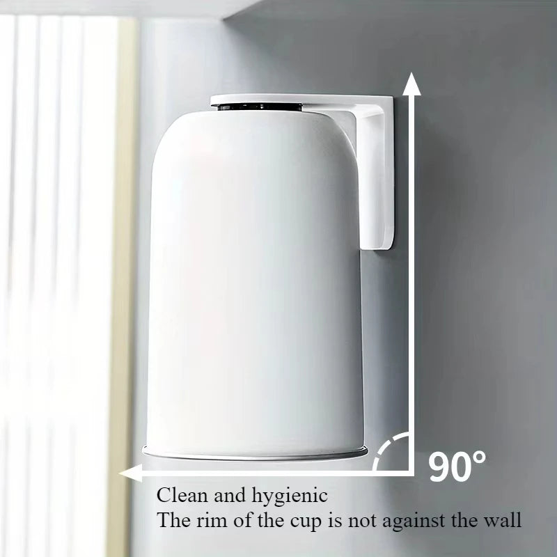 Magnetic 304 Stainless Steel Mouthwash Cup Wall Mounted Toothbrush Cup