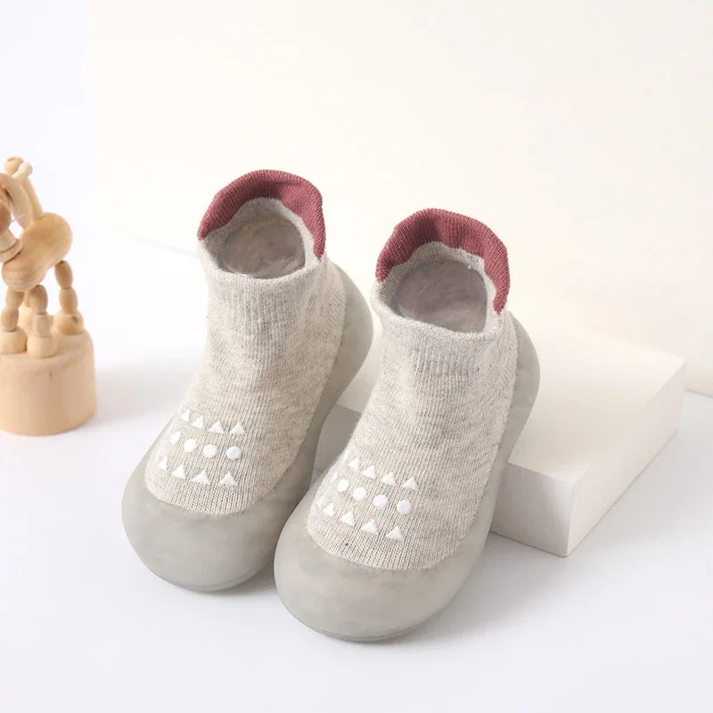 Baby Cartoon Sock Shoes Soft Rubber Sole First Walker Sneakers