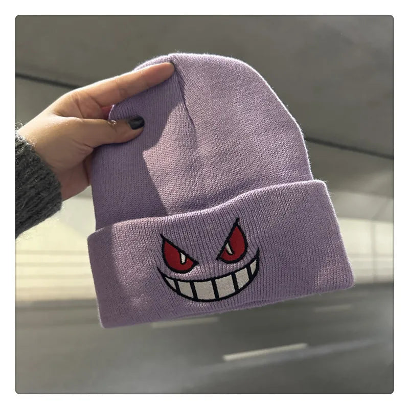 Unisex Anime Embroidered Knit Cap for Adults and Kids Cosplay Hat