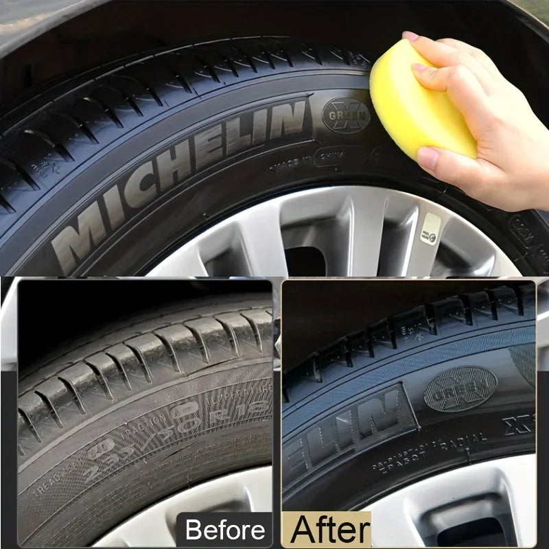 Car Tire Shine Wax Long Lasting Tire Polish Restorer
