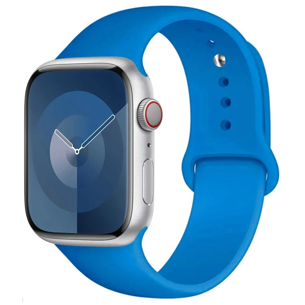 Silicone Apple Watch Band – Sport Strap Replacement for Apple Watch Series 3–9, SE & Ultra