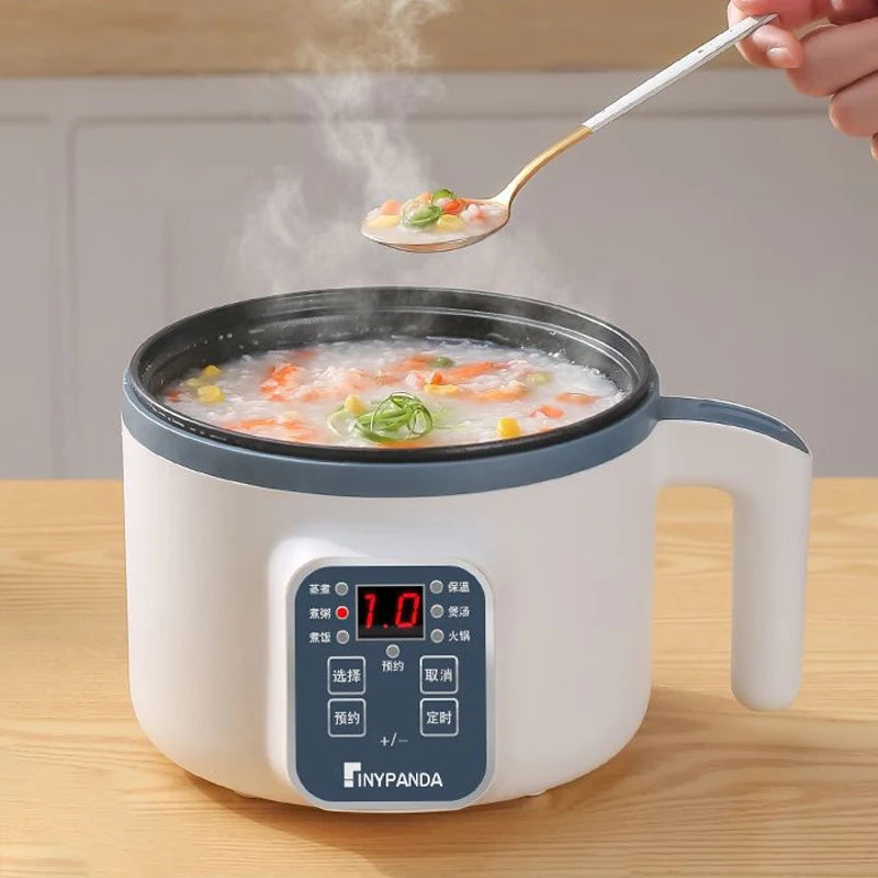 1.7L Electric Rice Cooker Non-Stick Multi Cooker Double Layer Steamer Home Use